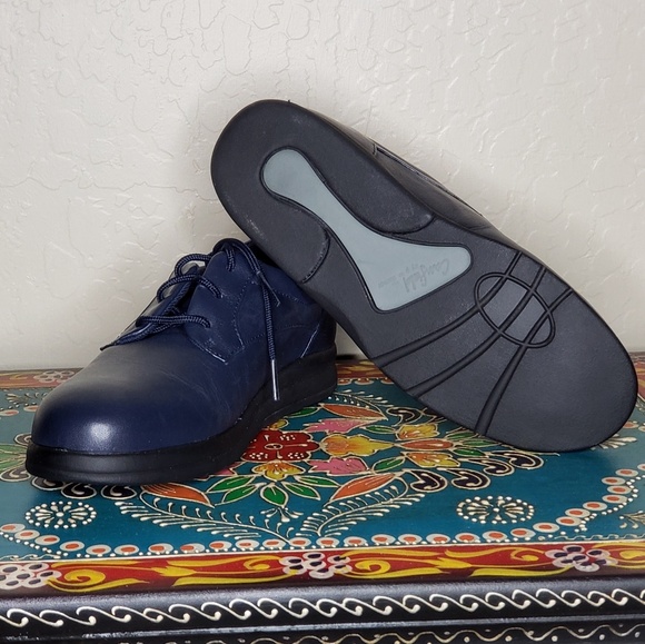 Harmony Extra Depth Comfort Navy Leather Shoes - Picture 2 of 6